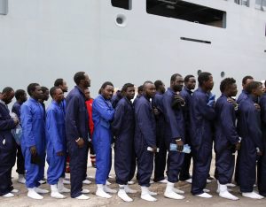 African immigrants arriving in Europe